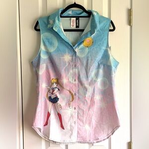 Blackmilk Sailor Moon Sleeveless Button-Up Shirt